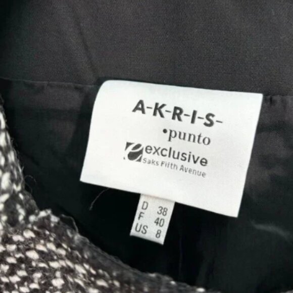 Akris Punto Women’s Coat Size 8 Wool Blend Switzerland 3-Button Closure Pockets - Picture 3 of 6